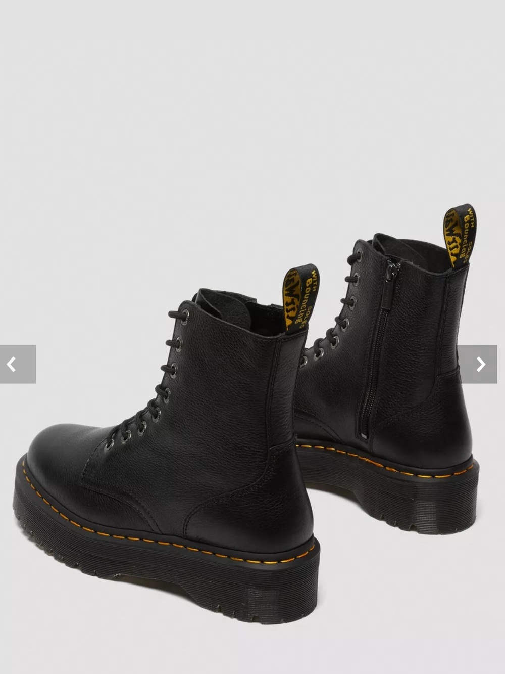 Dr. Martens Black Platform Jardon III Lace-Up BOOTS- size US 7/EU 38 - Picture 2 of 12